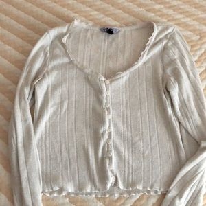 L Vylette White Knit Shirt